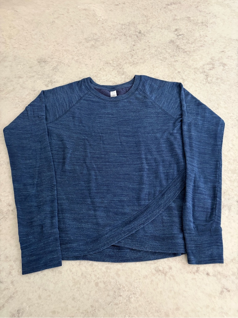 Athleta Girl Criss Cross My Heart Sweatshirt - Navy Blue / Size XL (14)